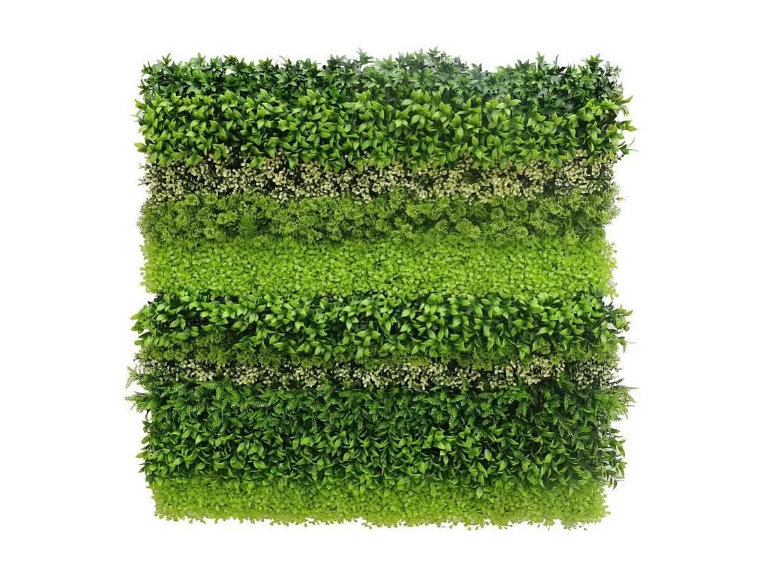 Mur végétal en plastique 1 m x 1 m Nature