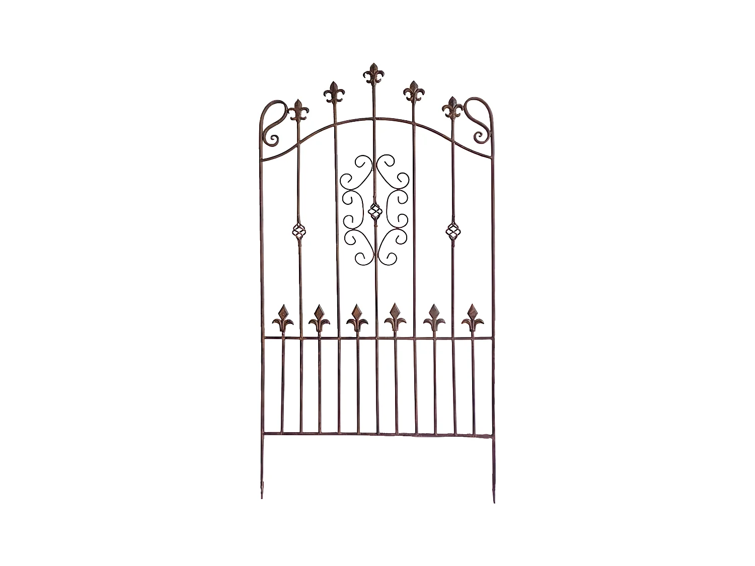 Eisengitter Fleur de Lys und Arabesken 61 x 123 cm