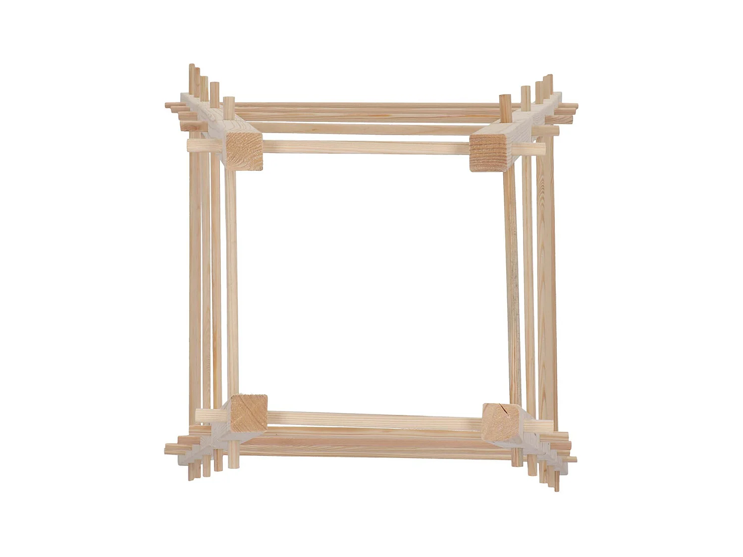 Support en bois de pin pour plantes 4 piquets Pyramide