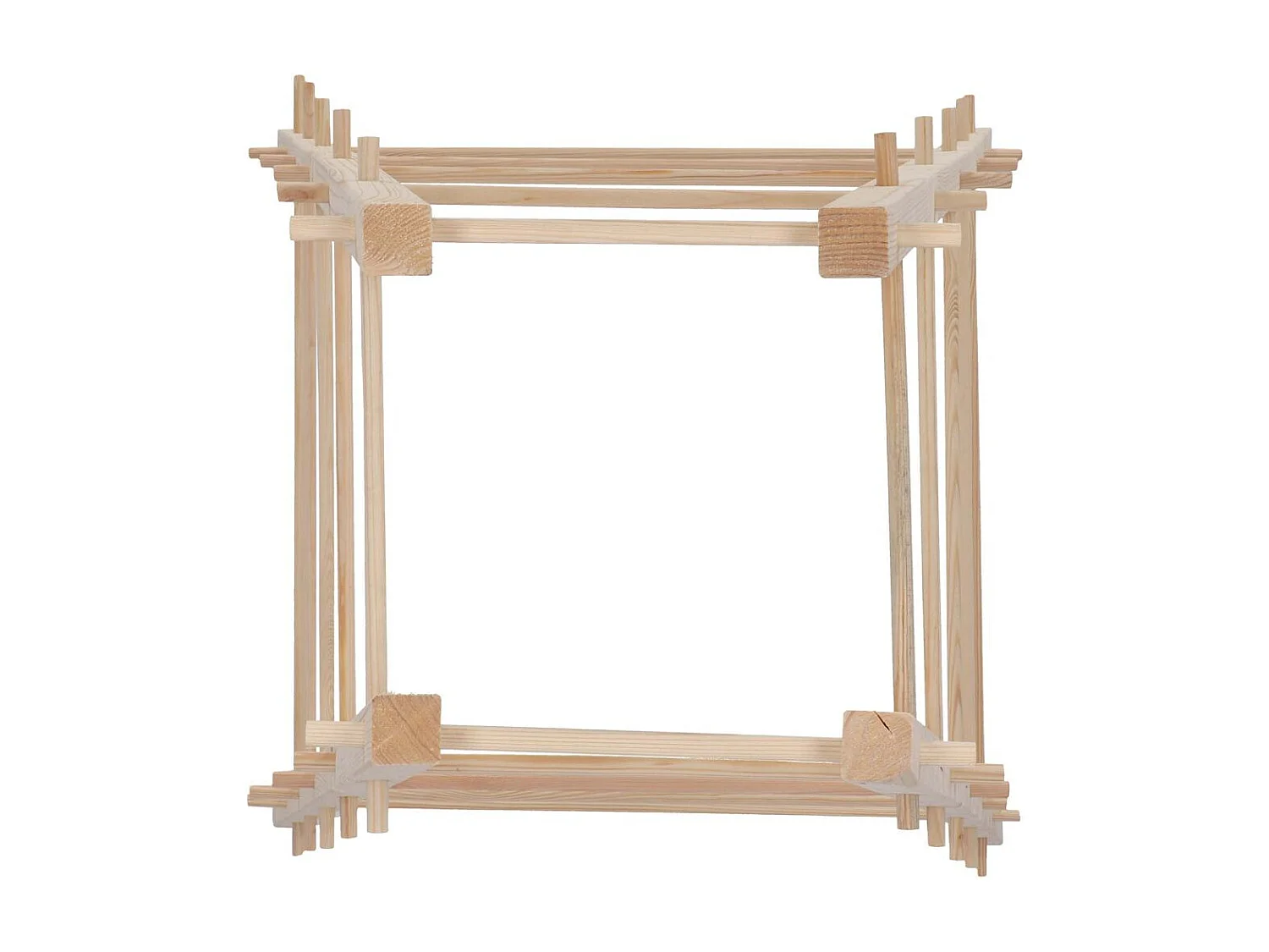 Support en bois de pin pour plantes 4 piquets Pyramide