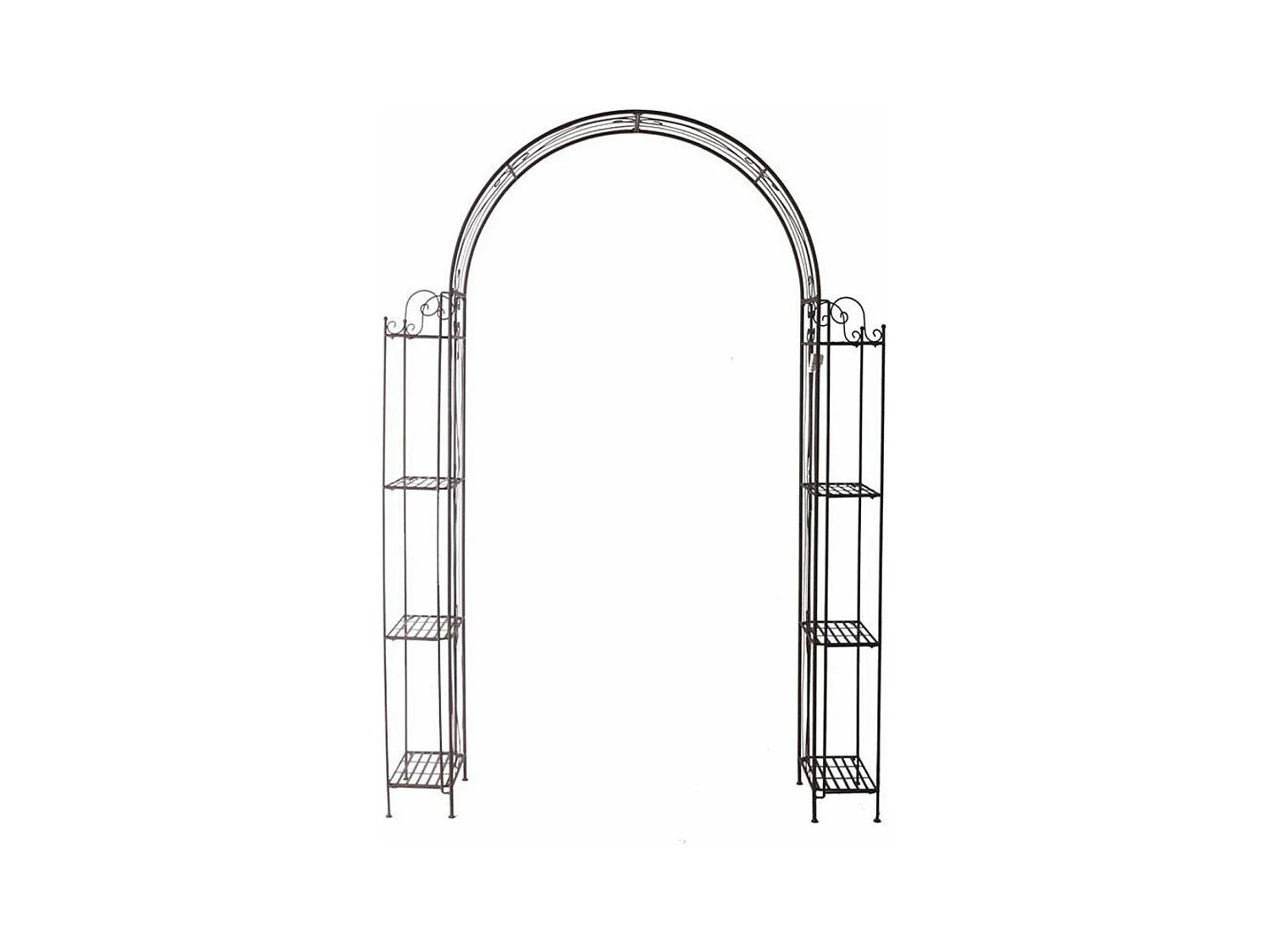 Arche de jardin pour plante grimpante en métal vieilli