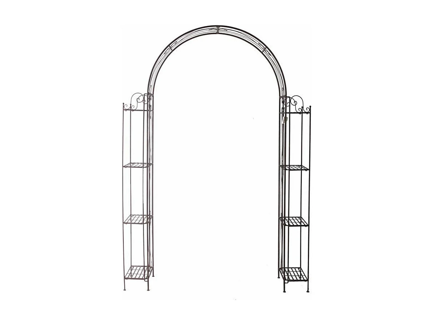 Arche de jardin pour plante grimpante en métal vieilli