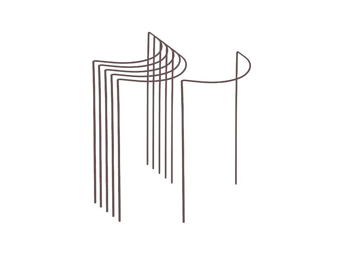 Support à plantes demi-cercle en acier 40 x 75 cm