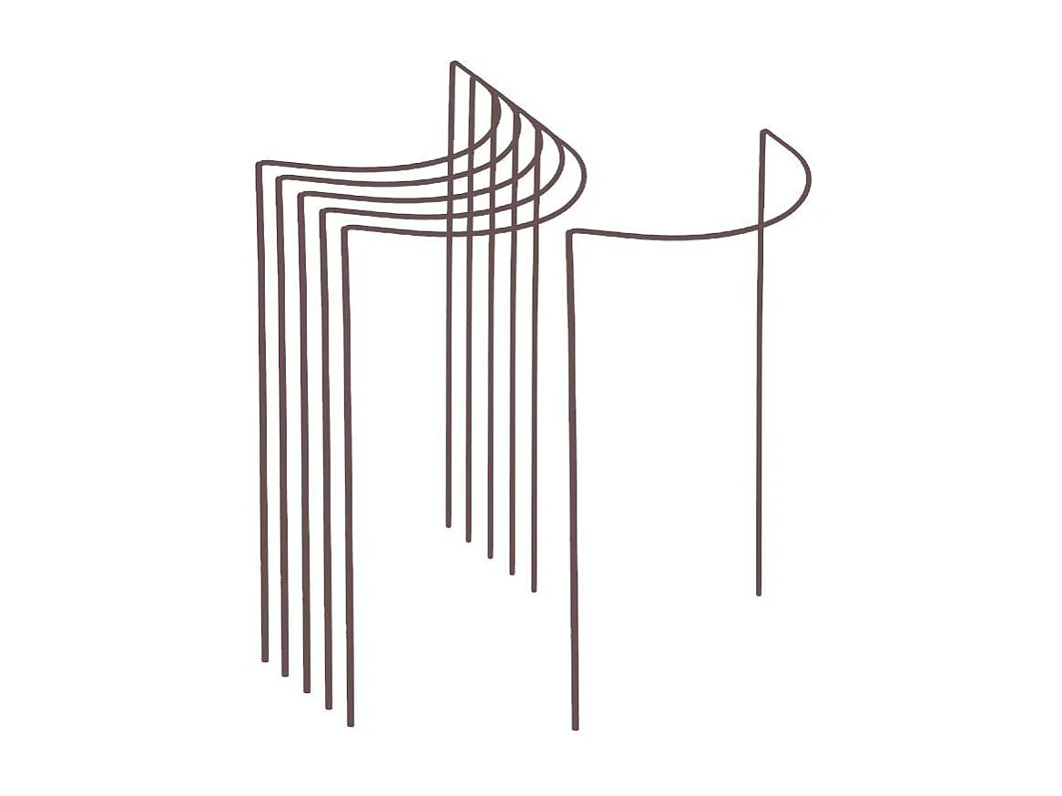 Support à plantes demi-cercle en acier 40 x 75 cm