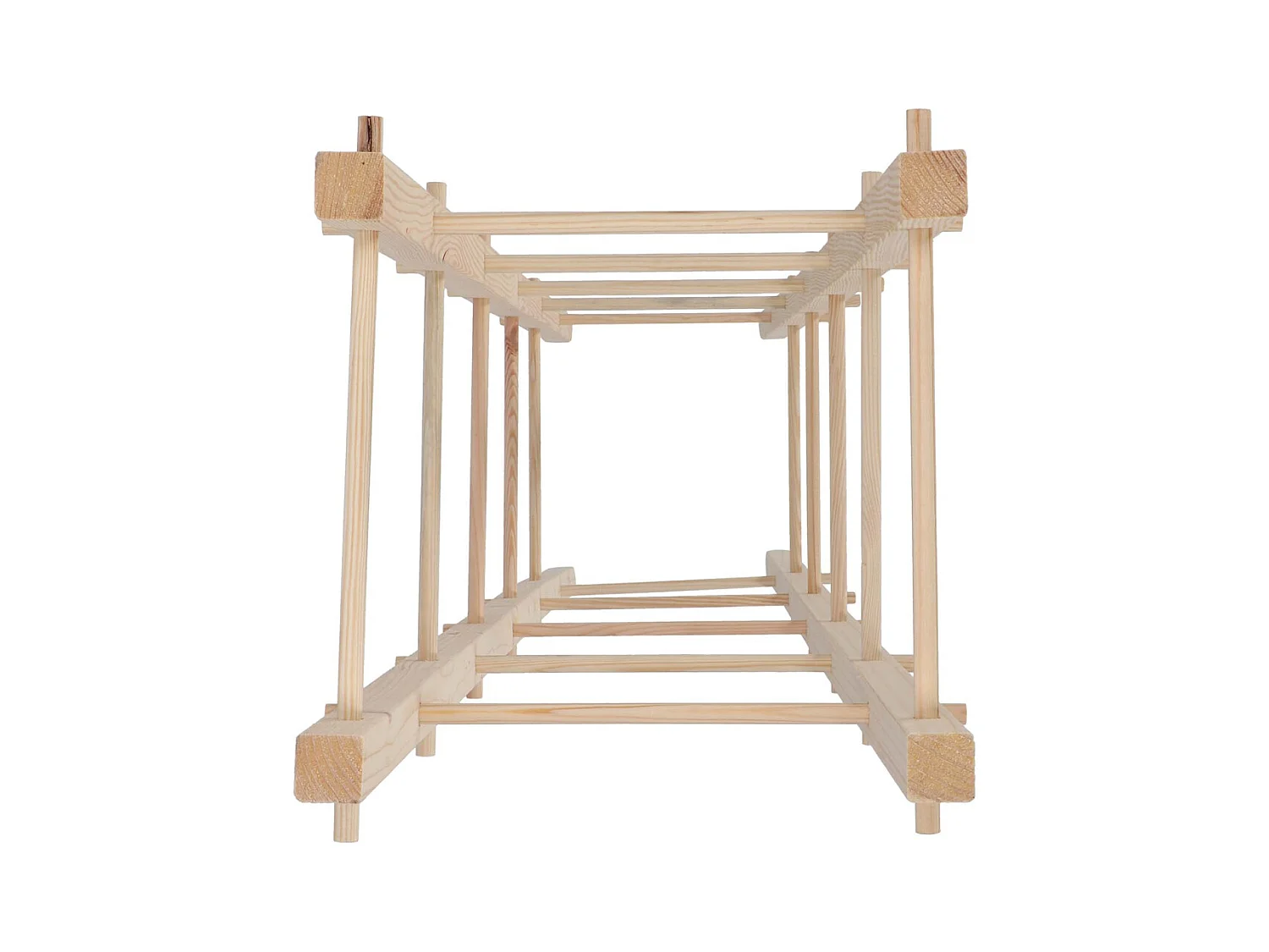 Support en bois de pin pour plantes 4 piquets Tour