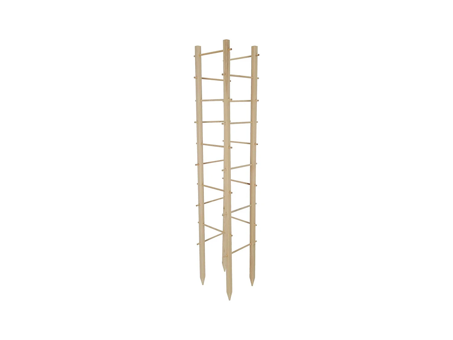 Support en bois de pin pour plantes 4 piquets Tour