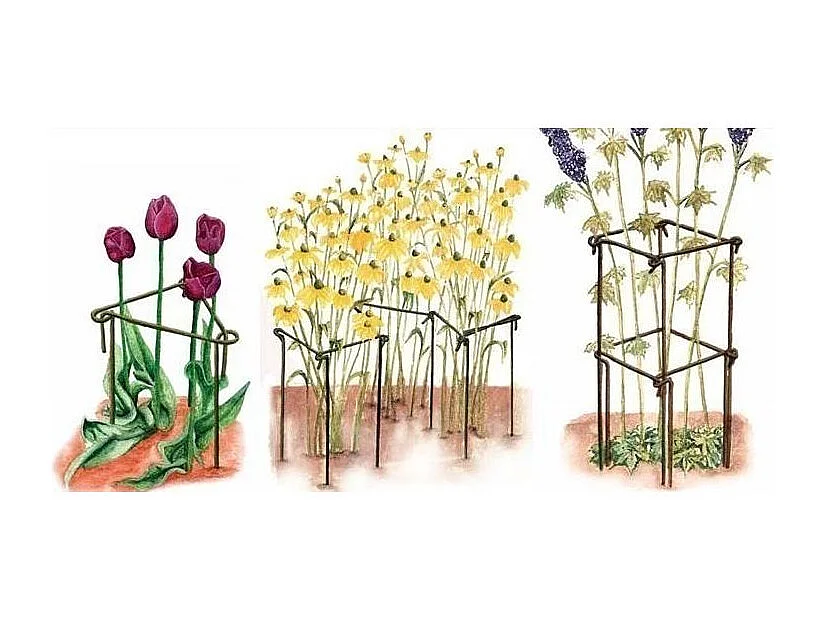 Pflanzenständer aus Stahl (6er-Set) 75 cm