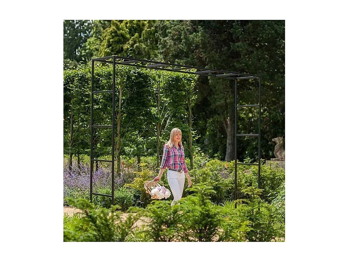 Arche de jardin carrée en acier galvanisé Square Longueur 2m