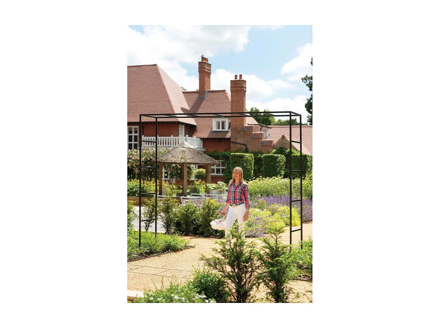 Arche de jardin carrée en acier galvanisé Square Longueur 2m