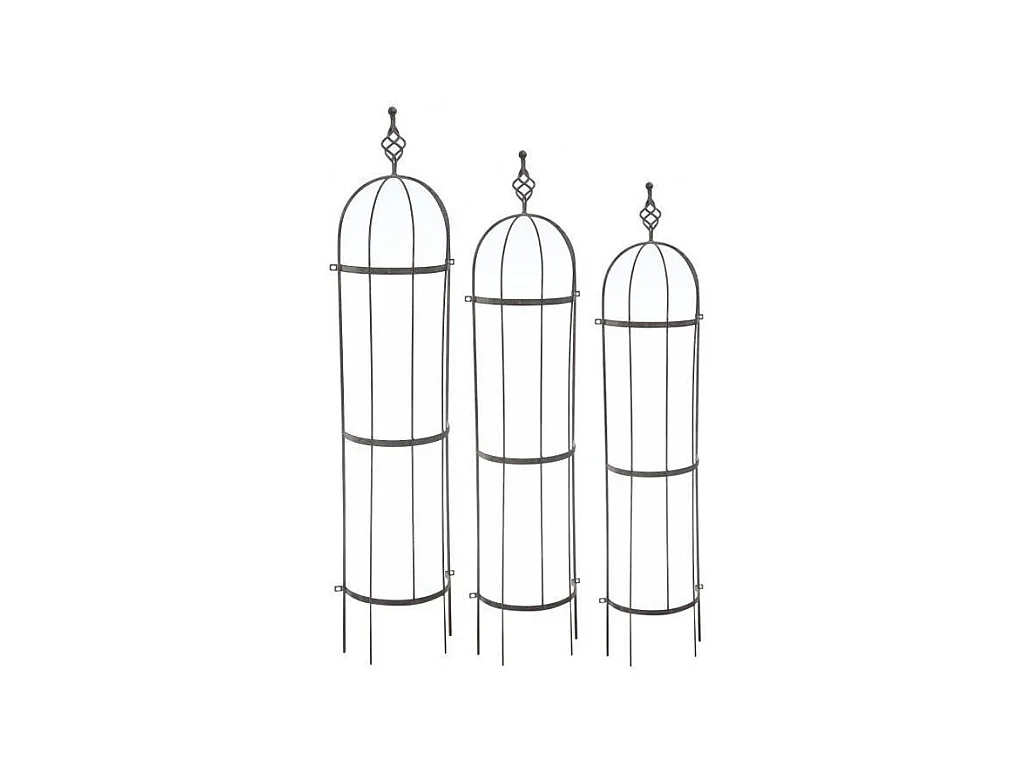 Treillis déco en métal vieilli (Lot de 3)