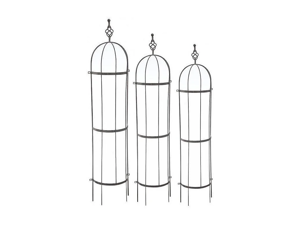 Treillis déco en métal vieilli (Lot de 3)