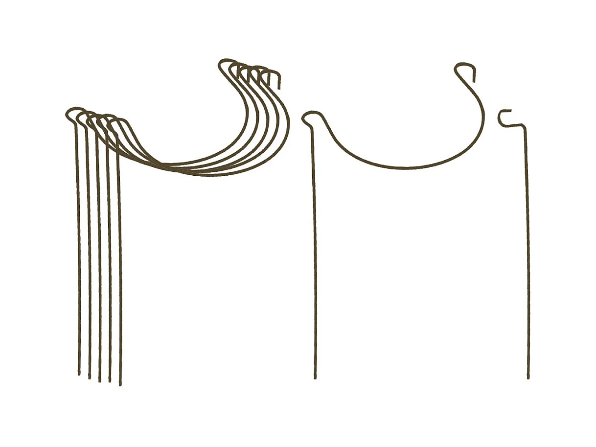 Support à plantes courbé en acier (Lot de 6)