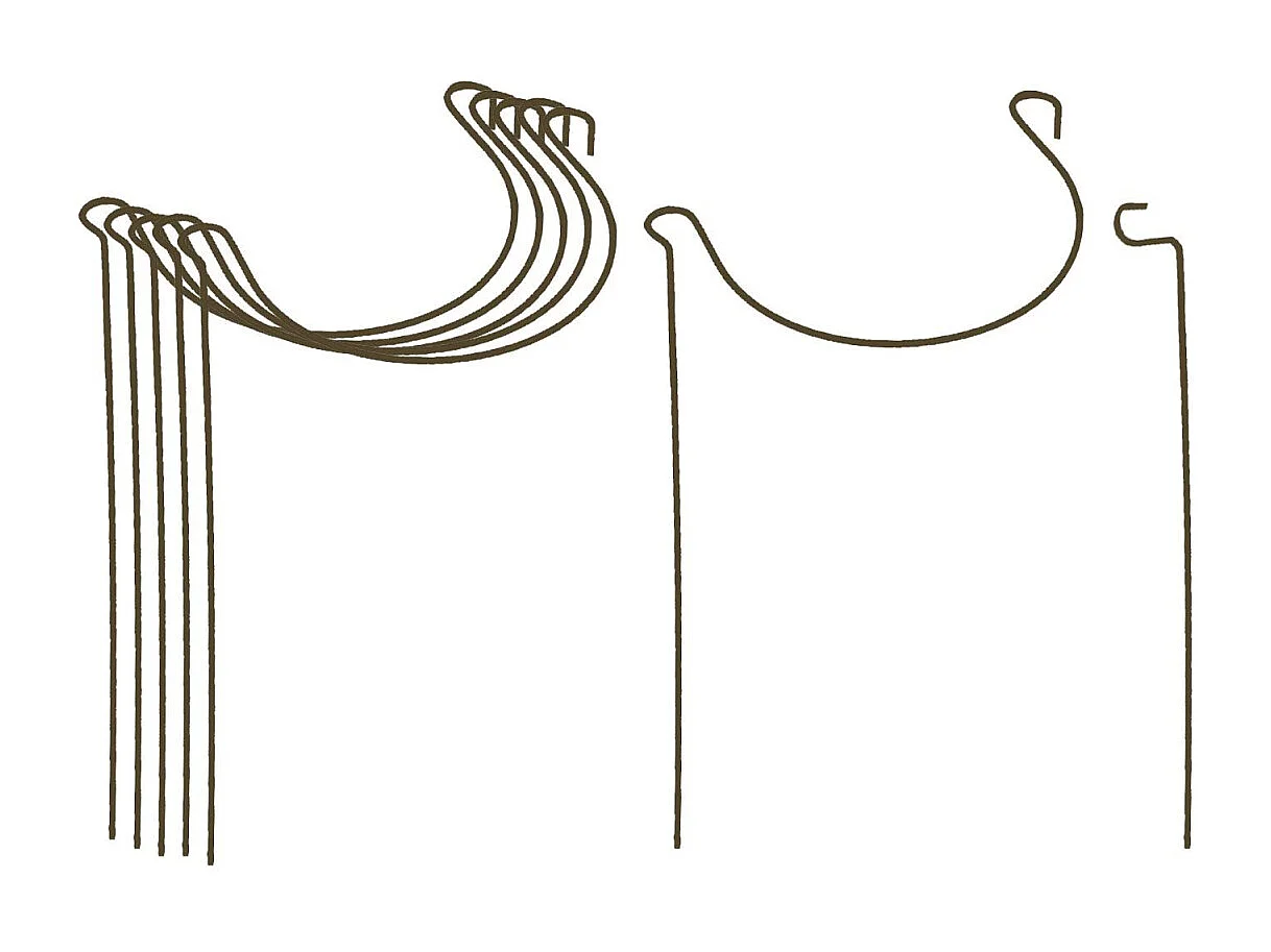 Support à plantes courbé en acier (Lot de 6)