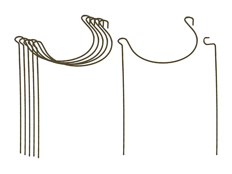 Support à plantes courbé en acier (Lot de 6)