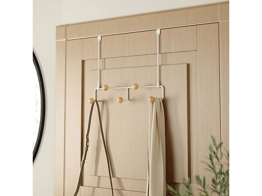 Porte manteau spécial porte 5 patères Estique