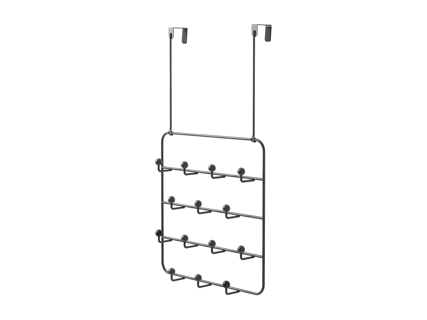 Patère 14 crochets fixation murale ou dessus de porte Estique
