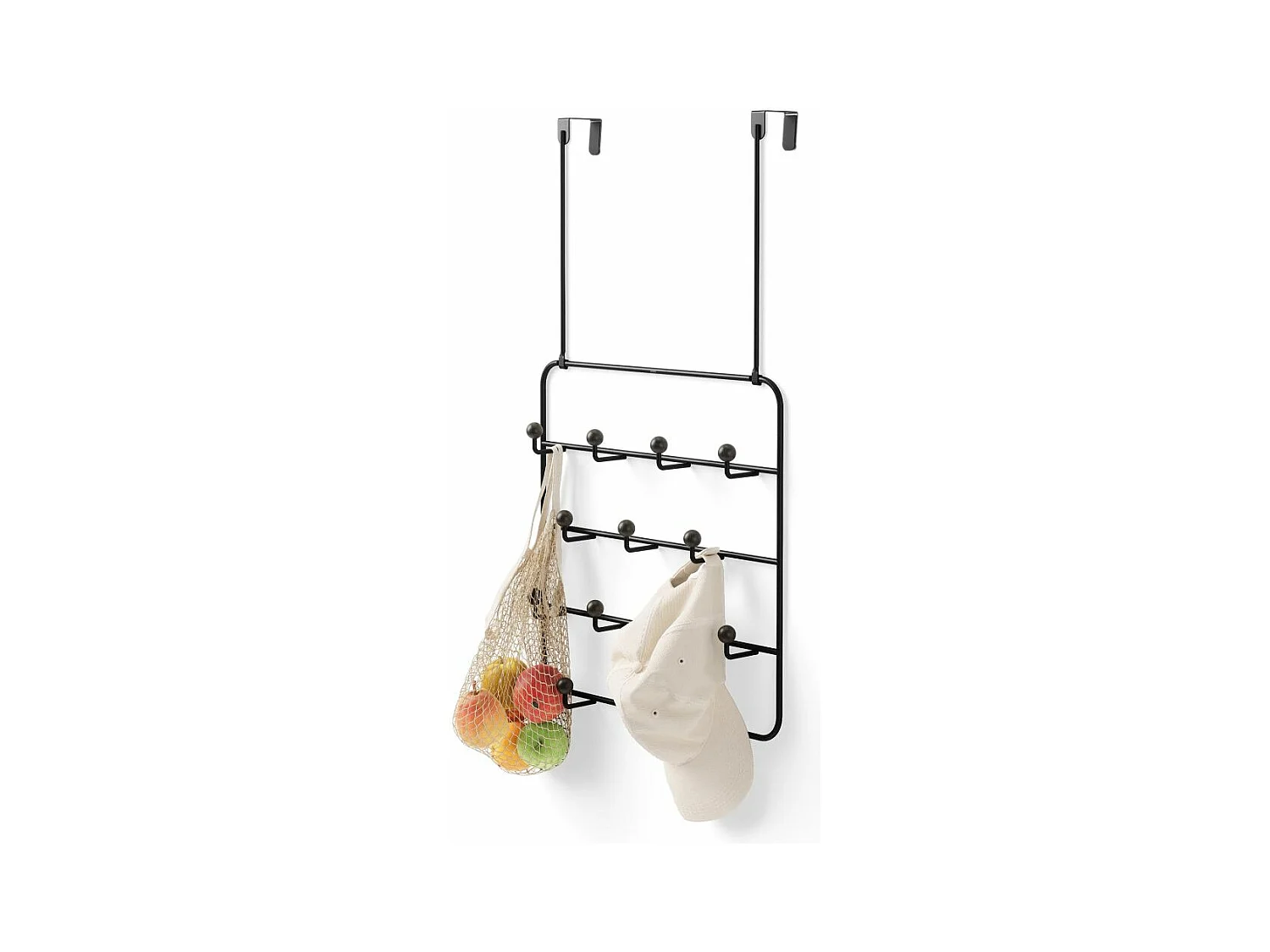 Patère 14 crochets fixation murale ou dessus de porte Estique