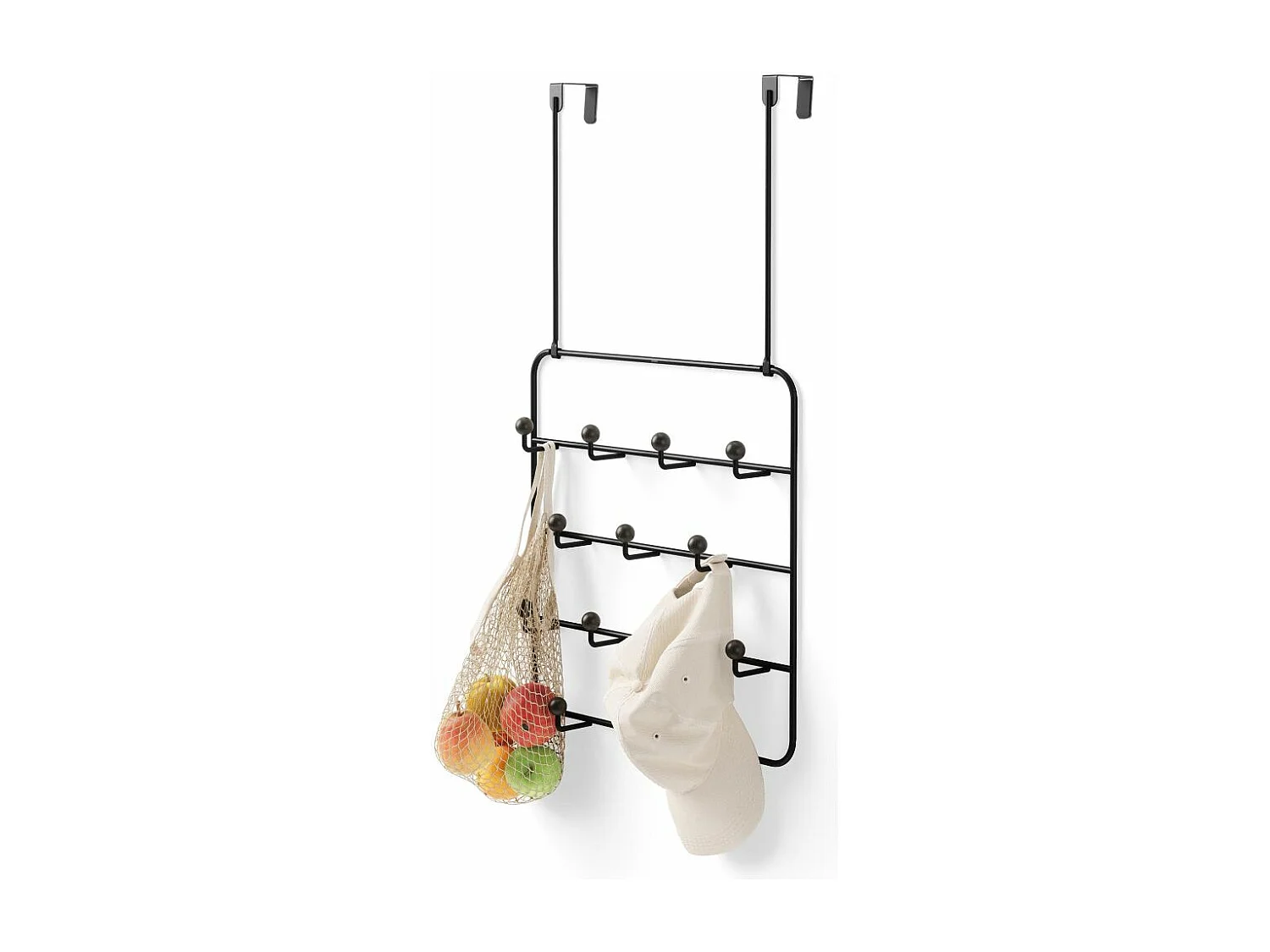 Patère 14 crochets fixation murale ou dessus de porte Estique