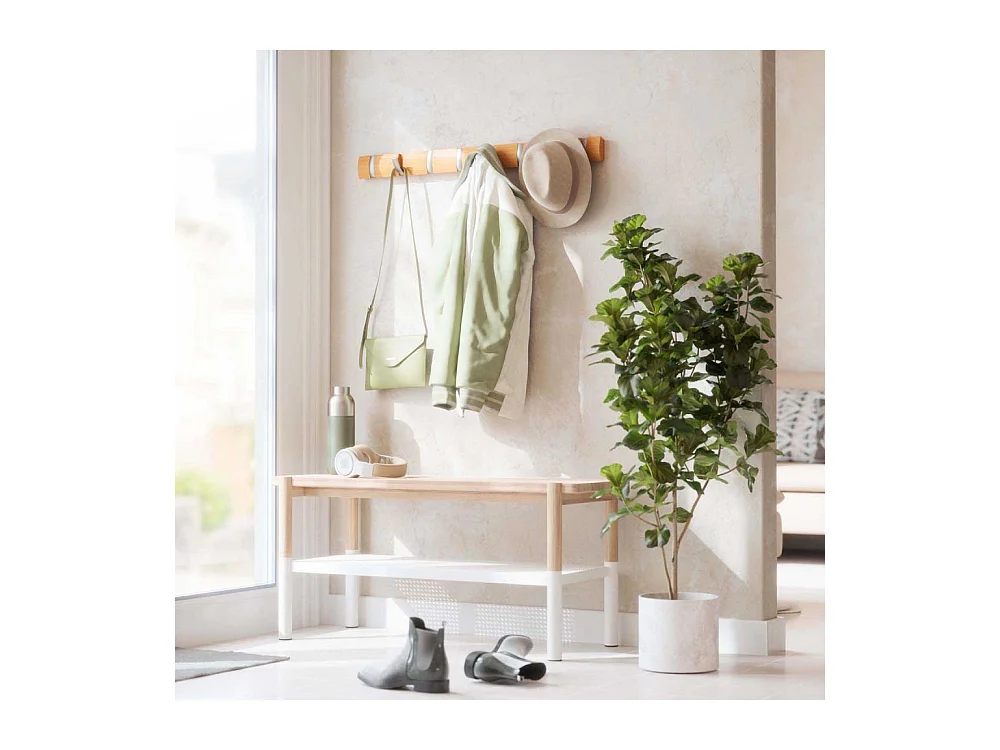 Perchero abatible con 8 ganchos