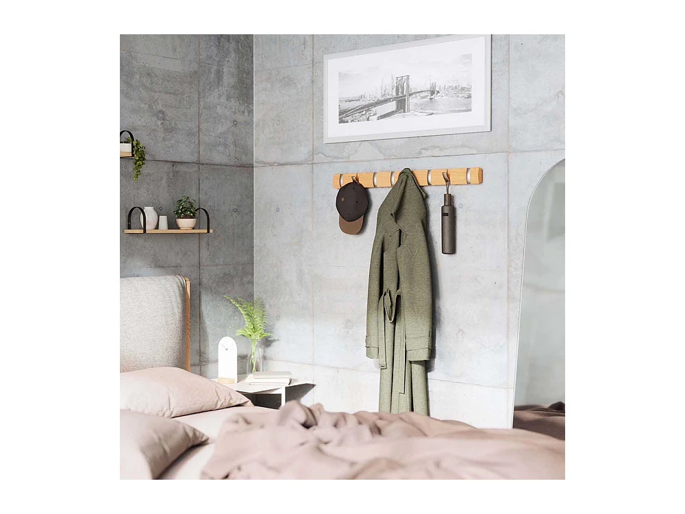 Perchero abatible con 8 ganchos