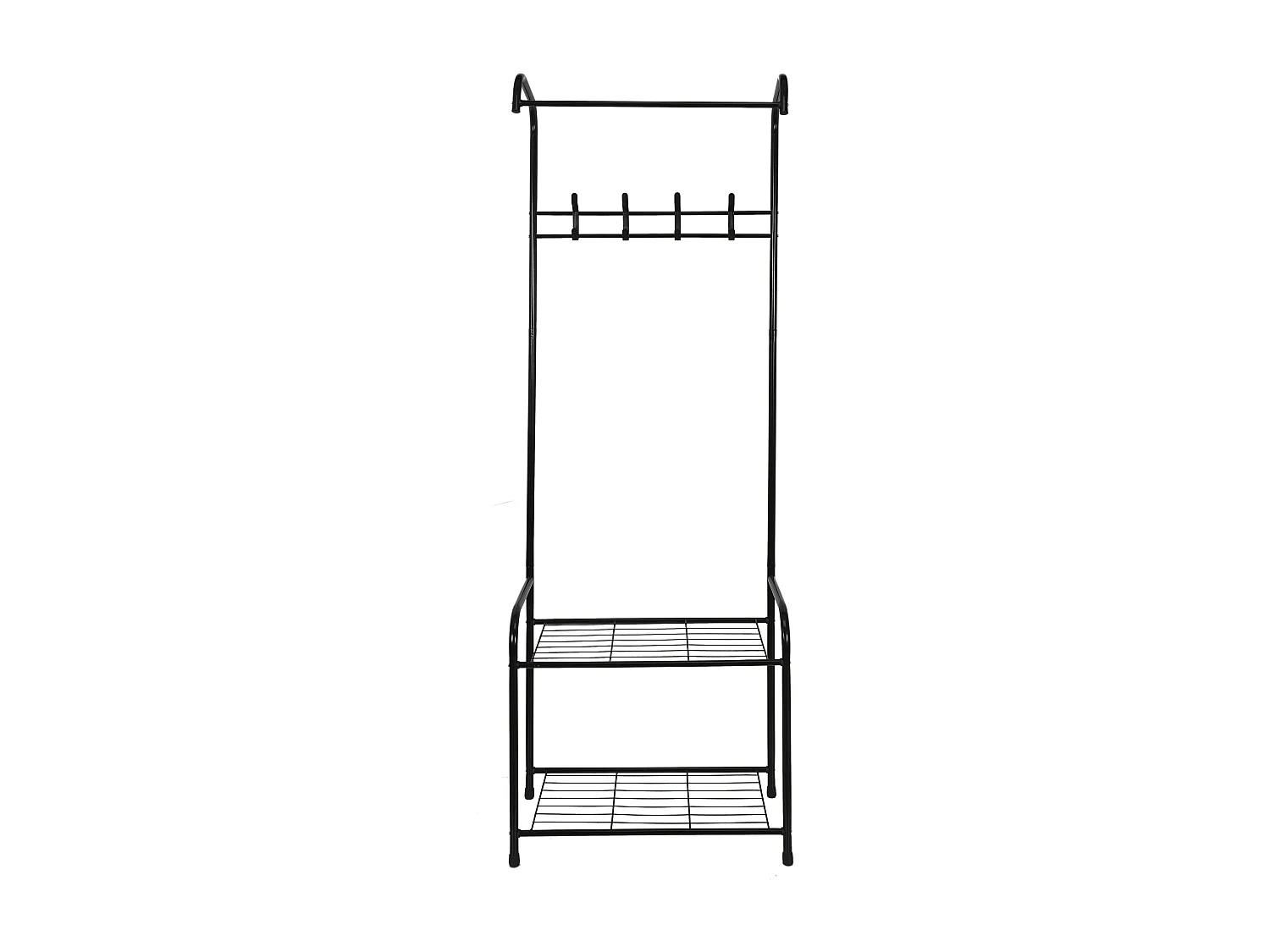 Meuble d'Entrée Vestiaire "2 Niveaux" 170cm Noir