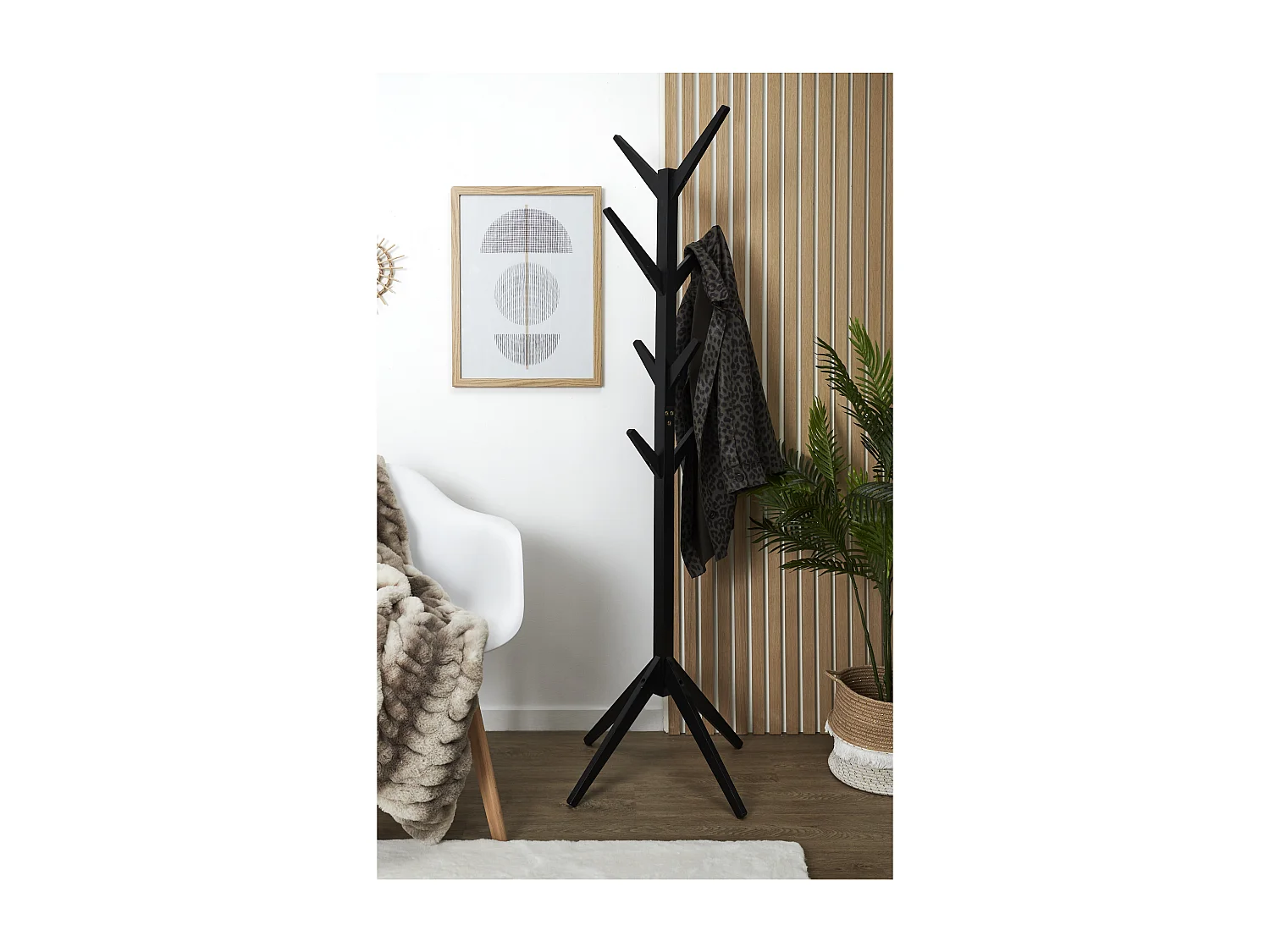 Portemanteau Arbre Noir 178cm Noir