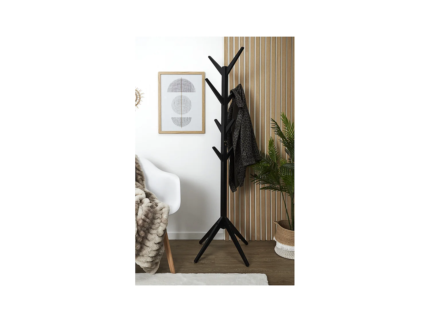 Portemanteau Arbre Noir 178cm Noir