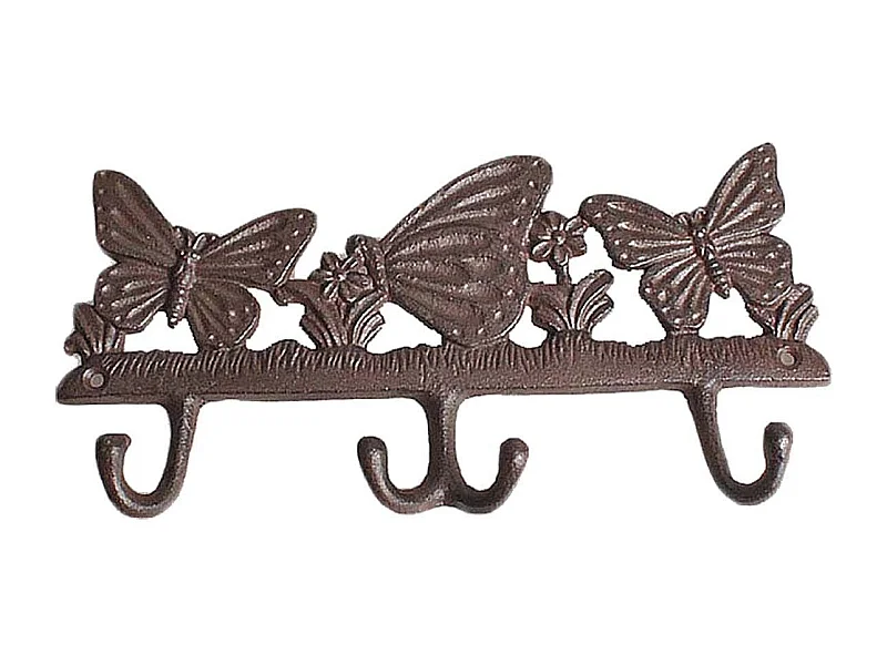 Patère famille papillon 4 crochets