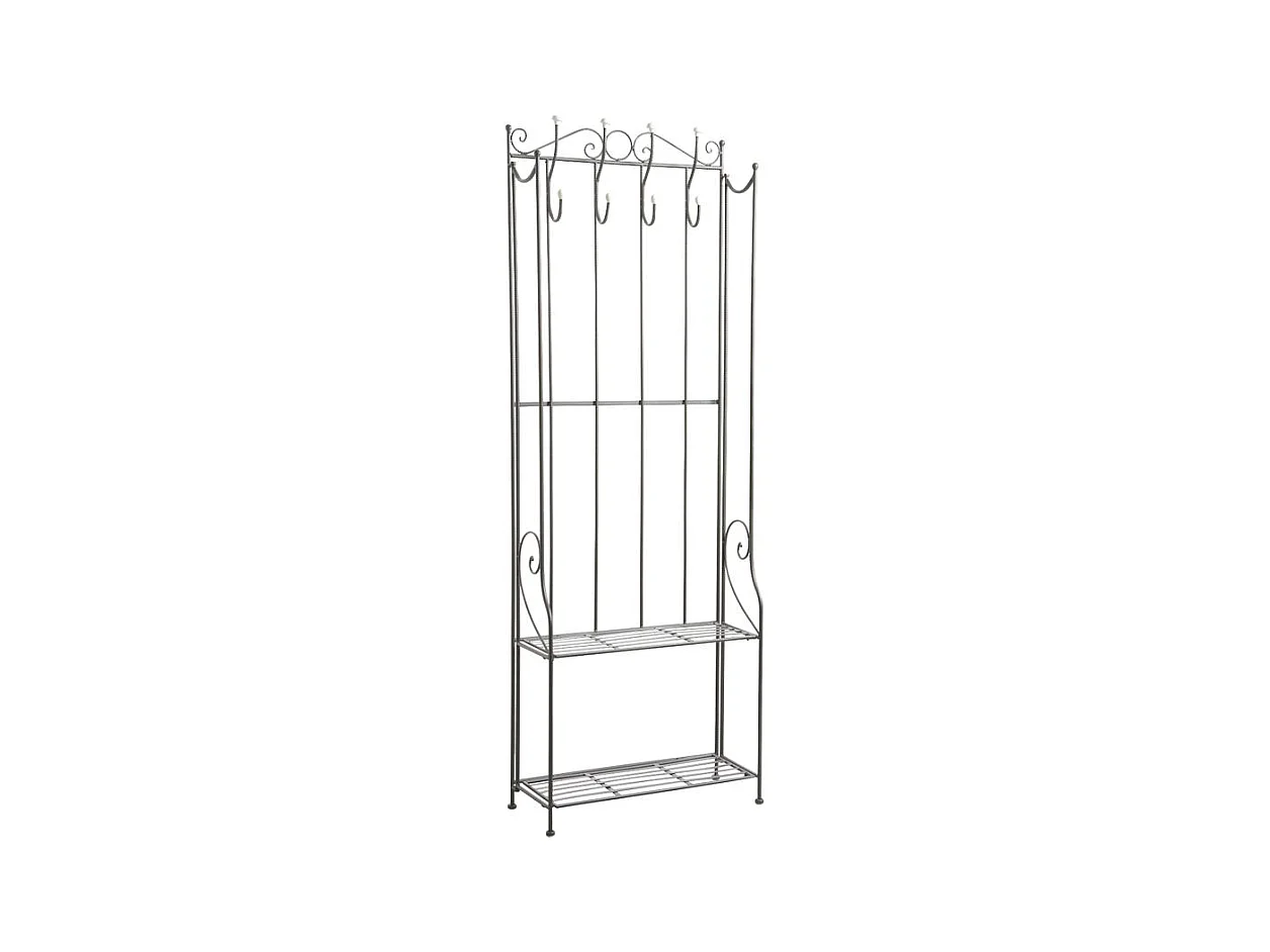 Etagère porte-manteaux en métal