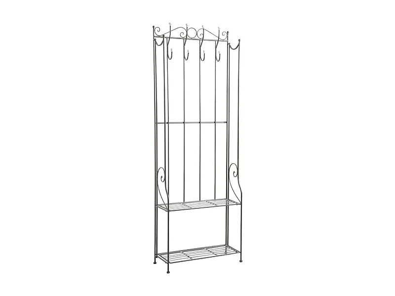 Etagère porte-manteaux en métal