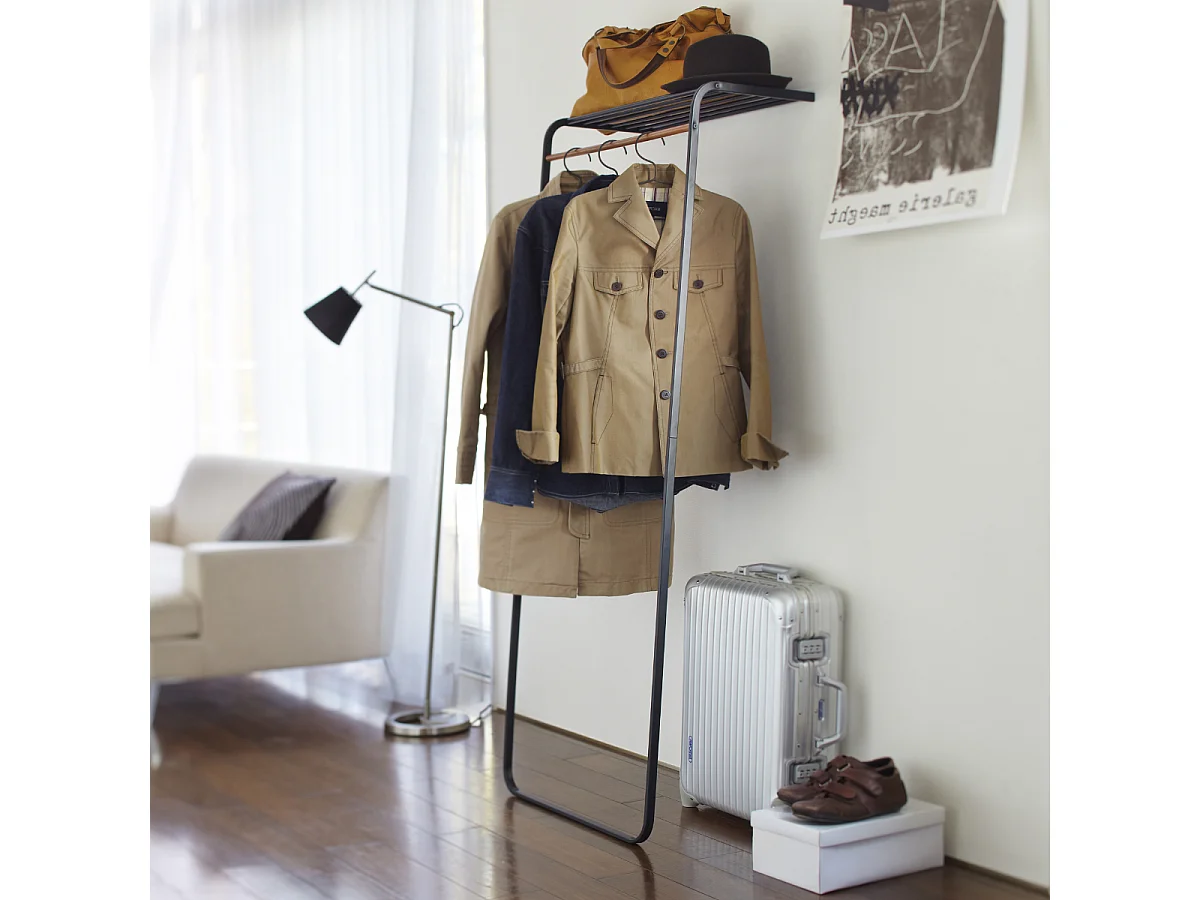 Porte-manteau incliné avec étagère H160 cm - TOWER