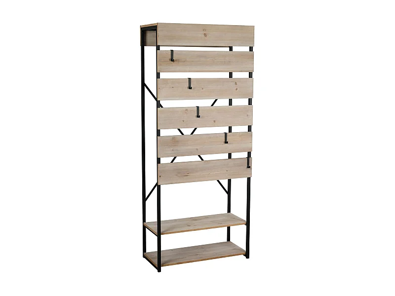 Vestiaire en métal et en bois