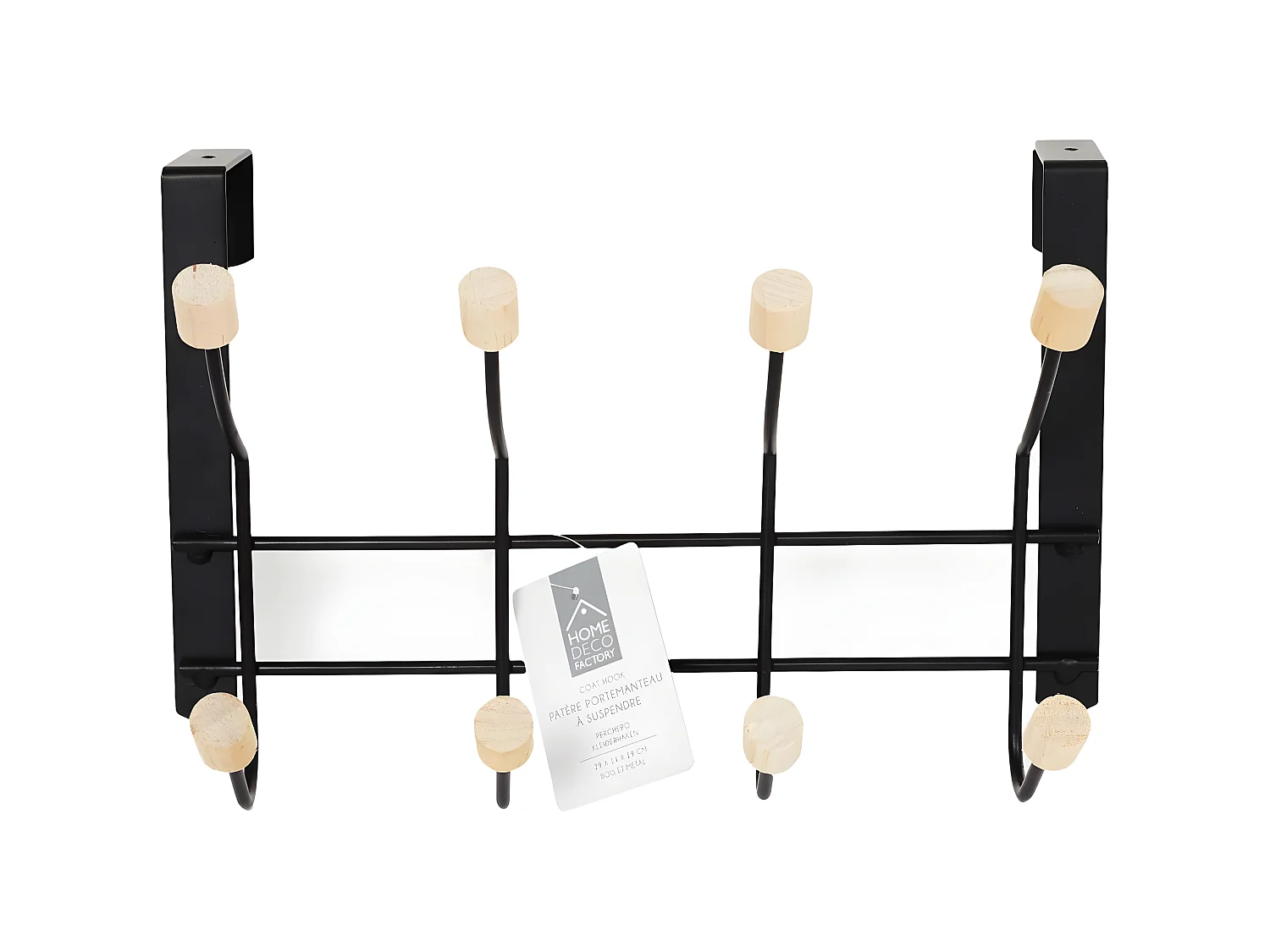 Patère à Suspendre "Porte-Manteaux" 29cm Noir