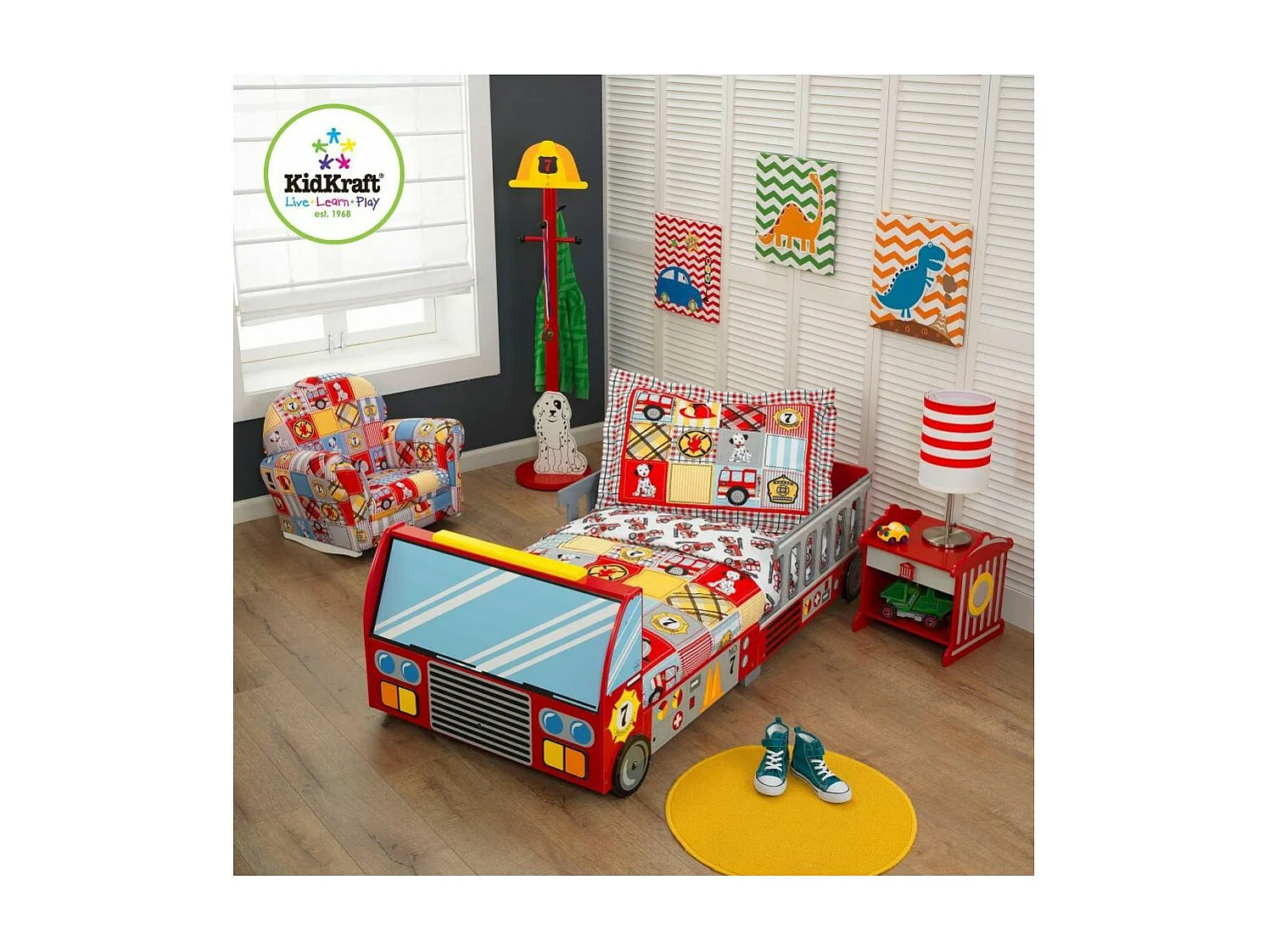 Porte manteaux pour enfant Pompier