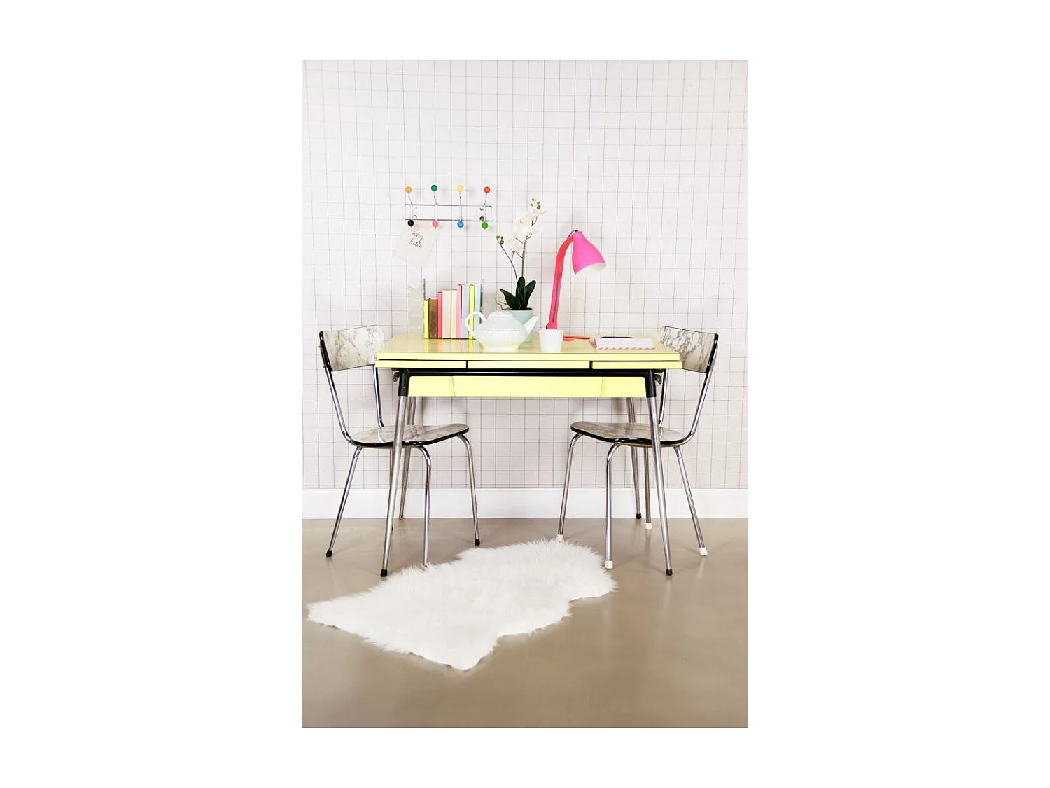 Patère murale 8 crochets colorés Saturnus