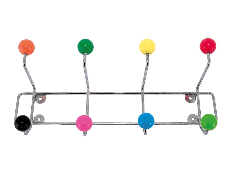 Patère murale 8 crochets colorés Saturnus