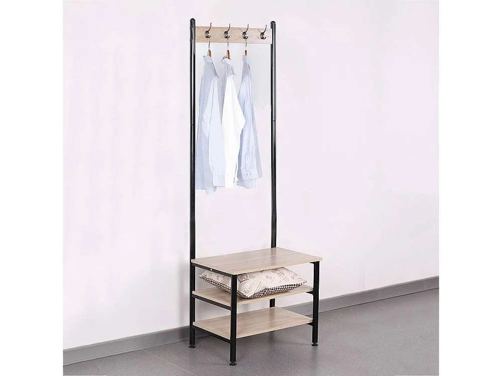 Meuble Portemanteau Beige, Noir