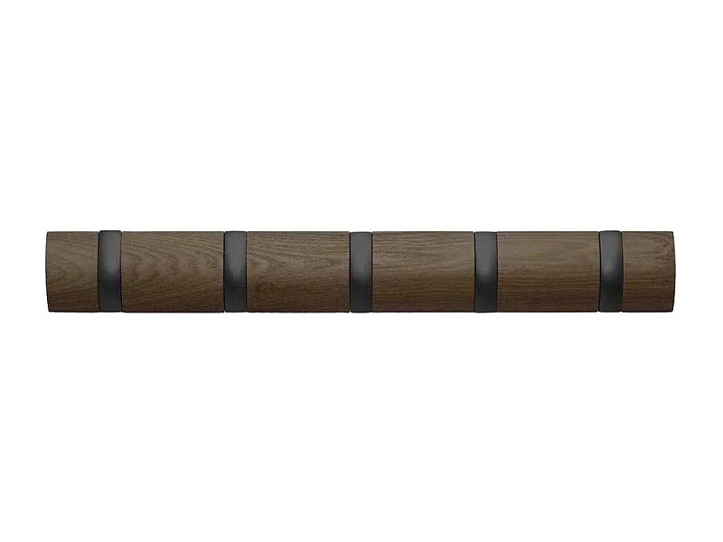 Porte manteaux Flip 5 crochets Chocolat/Noir