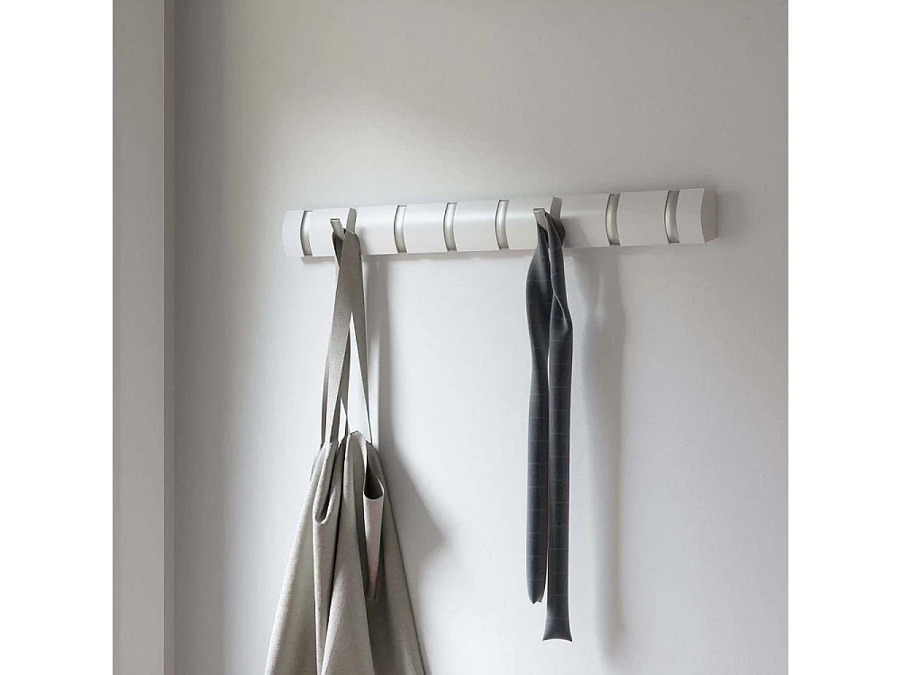 Porte manteaux Flip 8 crochets Blanc