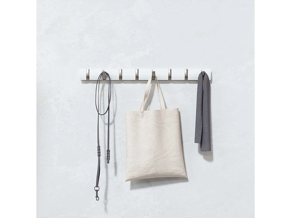 Porte manteaux Flip 8 crochets Blanc