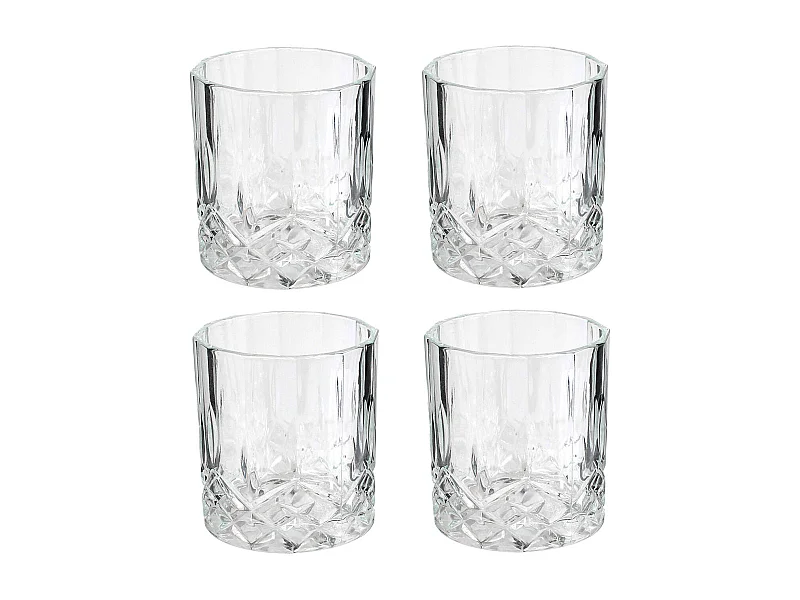 Carafe A Whisky Et Verre X4 Transparent