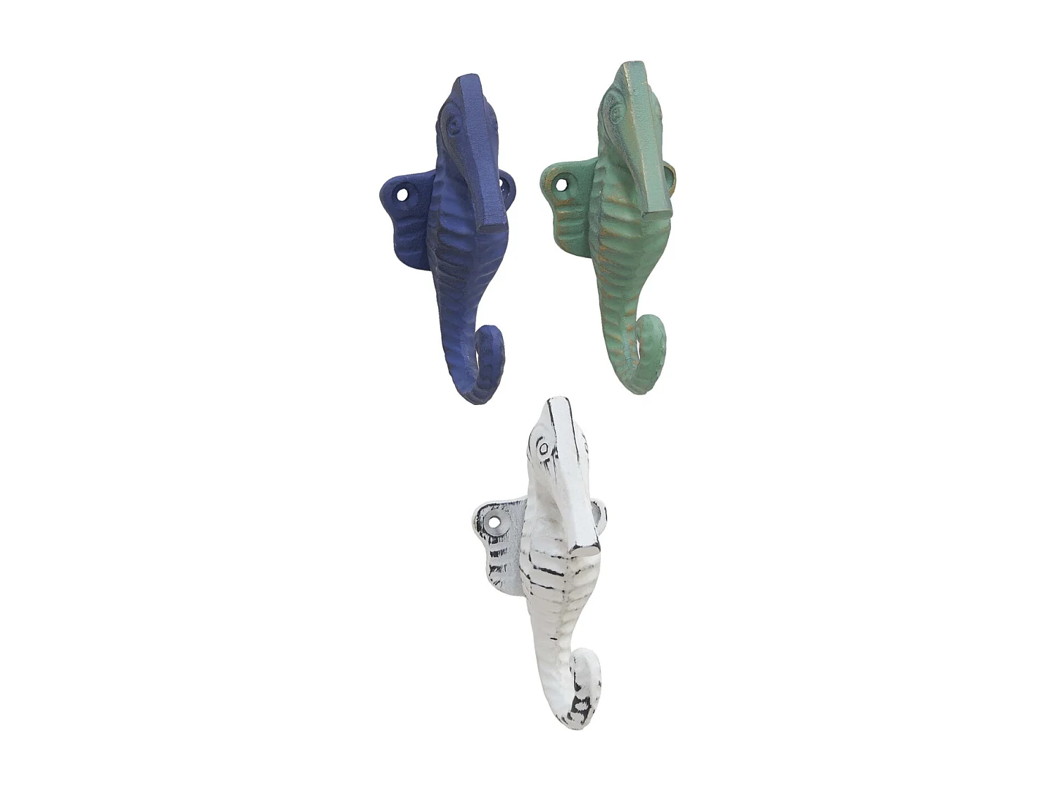 Patère en métal hippocampe 4.5 x 5 x 11 cm