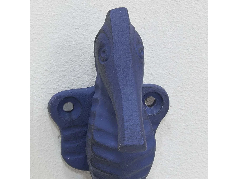 Patère en métal hippocampe 4.5 x 5 x 11 cm