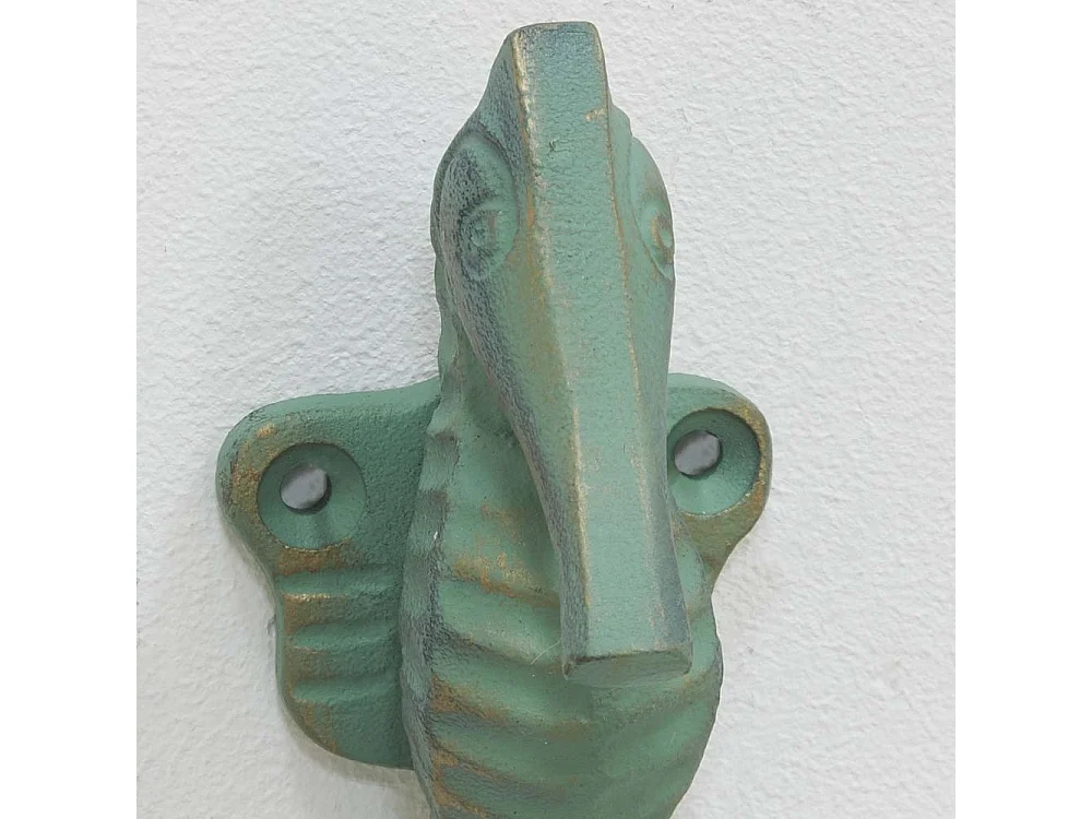 Patère en métal hippocampe 4.5 x 5 x 11 cm