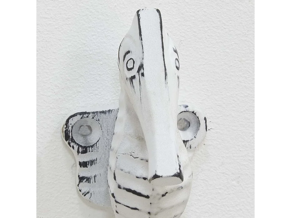 Patère en métal hippocampe 4.5 x 5 x 11 cm