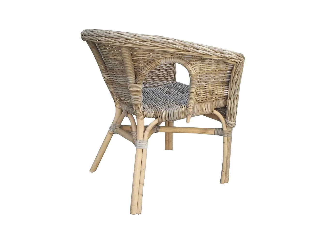 Fauteuil en poelet gris Véranda