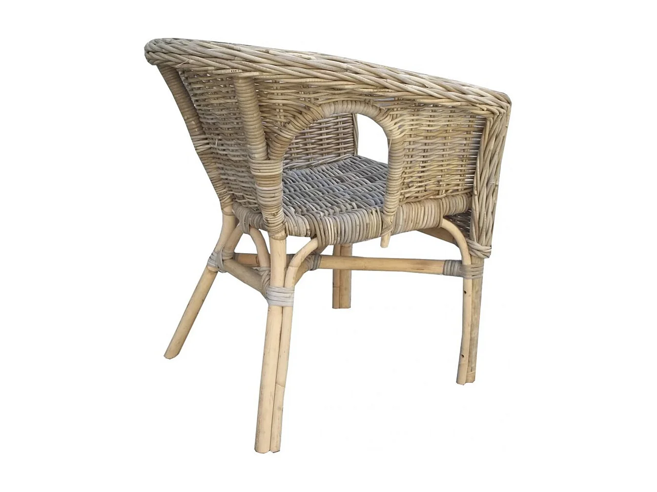 Fauteuil en poelet gris Véranda