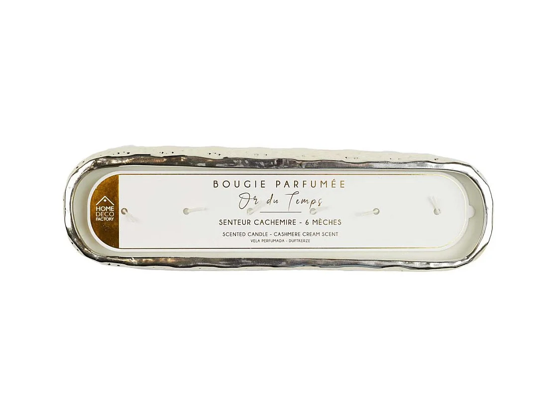 Vela perfumada de cerámica oro del tiempo 6 mechas