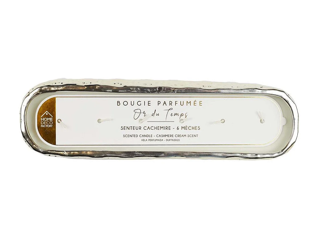 Vela perfumada de cerámica oro del tiempo 6 mechas