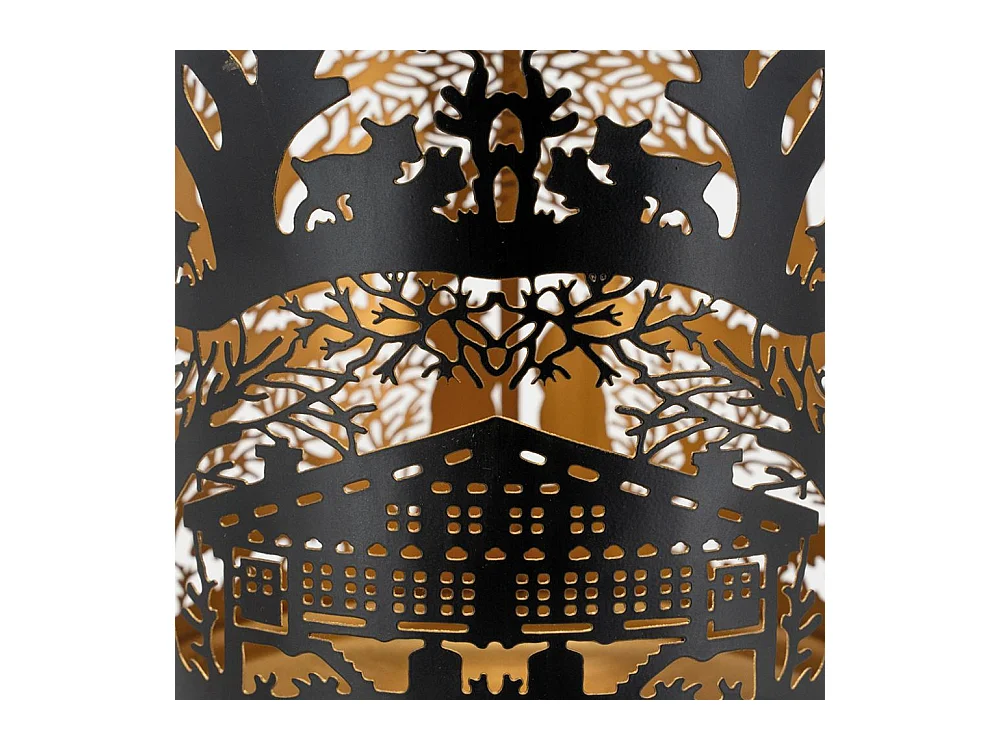 Lanterne en métal laqué intérieur doré Grand modèle